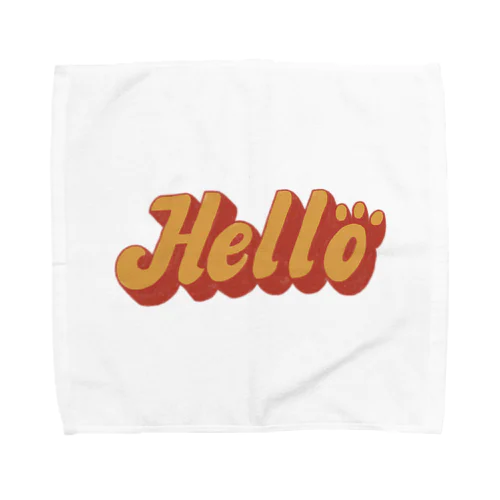 Cat says hello Towel Handkerchief