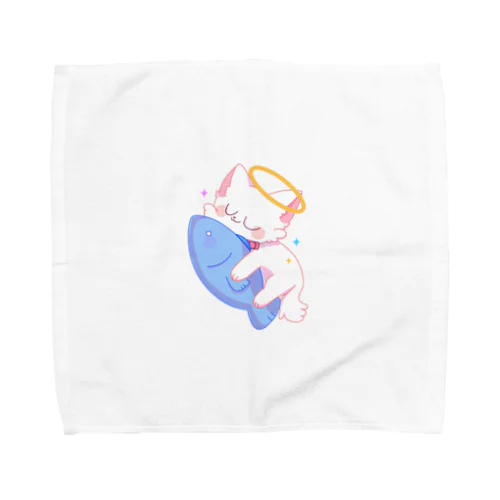 お魚大好きねこまるくん Towel Handkerchief