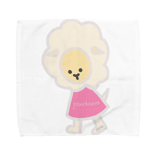 ヒツジサン(ponchozoo) Towel Handkerchief