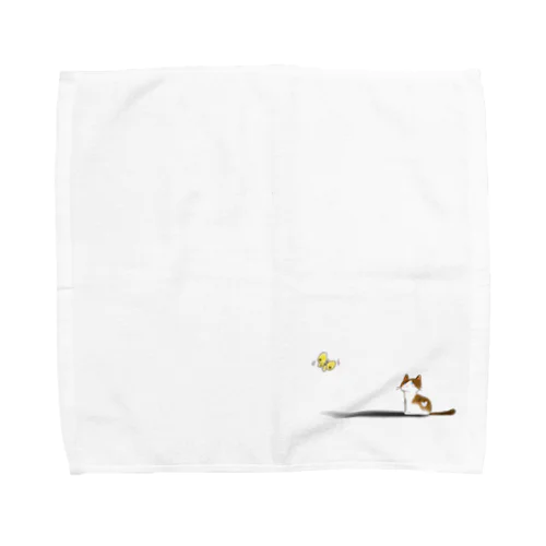 ねことちょうちょ Towel Handkerchief