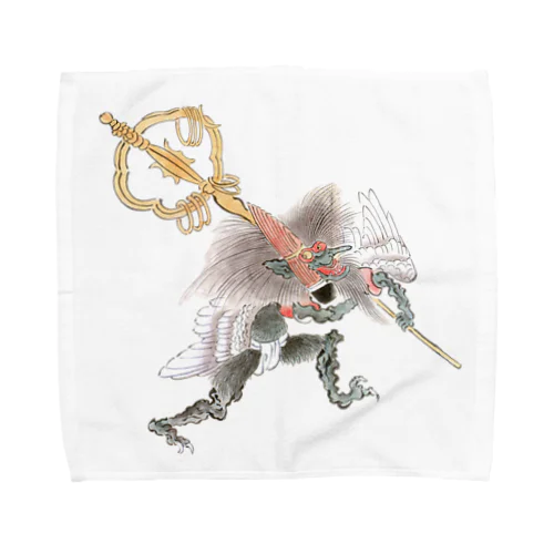 百鬼夜行絵巻 笙の付喪神【絵巻物・妖怪・かわいい】 Towel Handkerchief