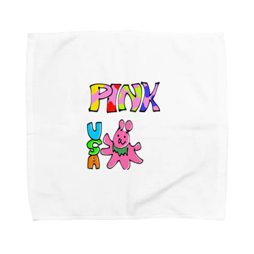 PINKのウサちゃん Towel Handkerchief