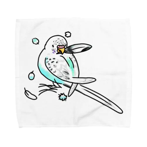 換羽なセキセイインコさん Towel Handkerchief