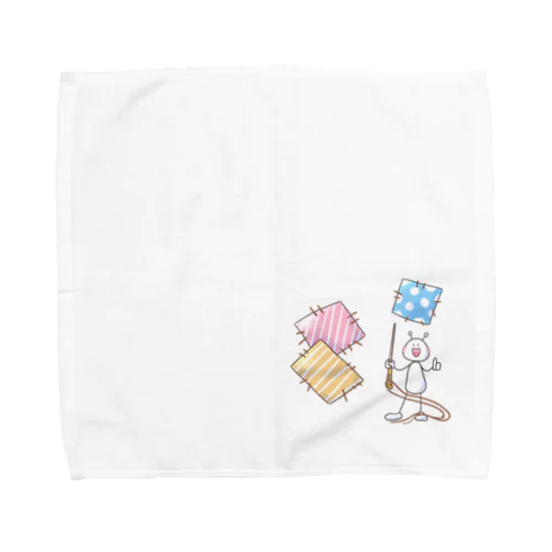 パッチワークうちうじんくん Towel Handkerchief