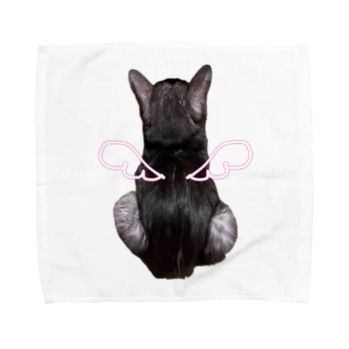 天使のバックショットねこ Towel Handkerchief