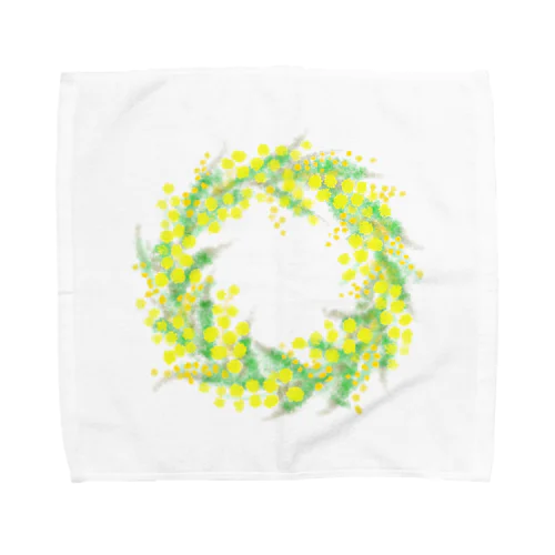 ミモザのリース Towel Handkerchief