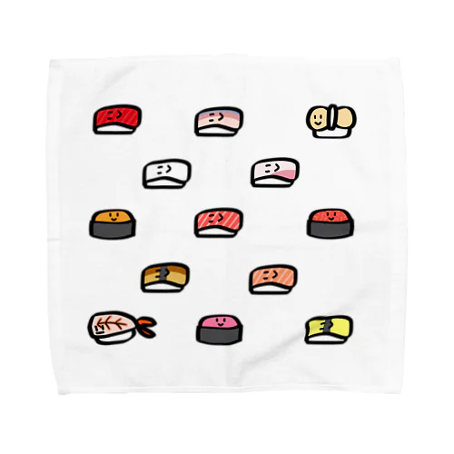 お寿司モノグラム Towel Handkerchief