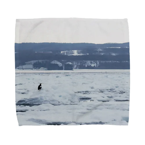 流氷と鳥 Towel Handkerchief