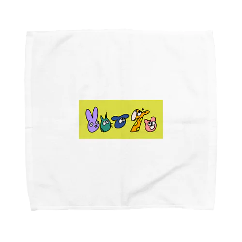 うさぎとねこといぬときりんとくま Towel Handkerchief