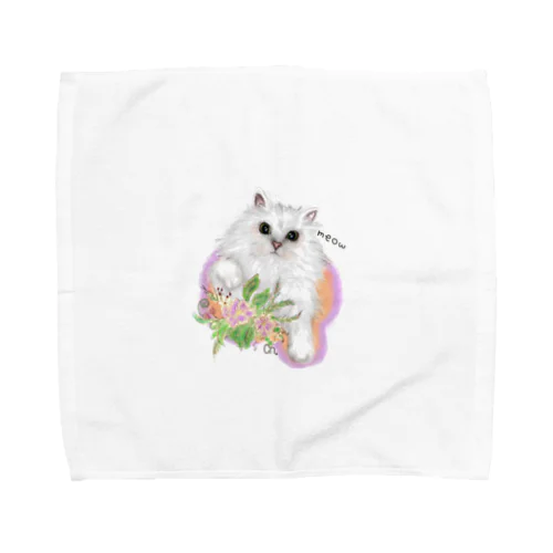 meow meow Persian cat Towel Handkerchief