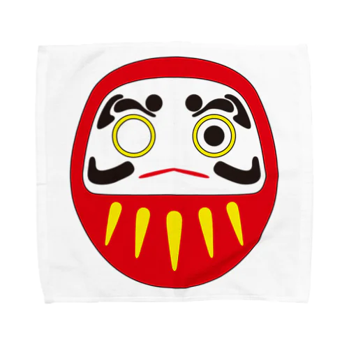 【縁起物】だるま片目　赤 Towel Handkerchief