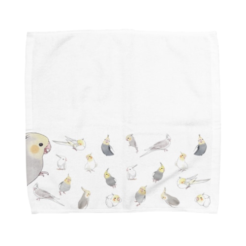 あつまれオカメインコちゃん【まめるりはことり】 Towel Handkerchief