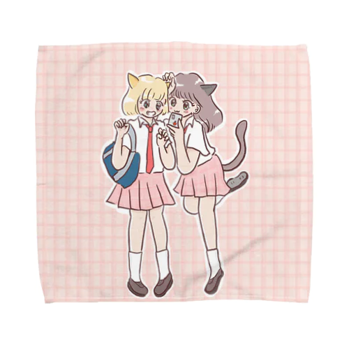 フードコートでtiktok 女子高生 Towel Handkerchief