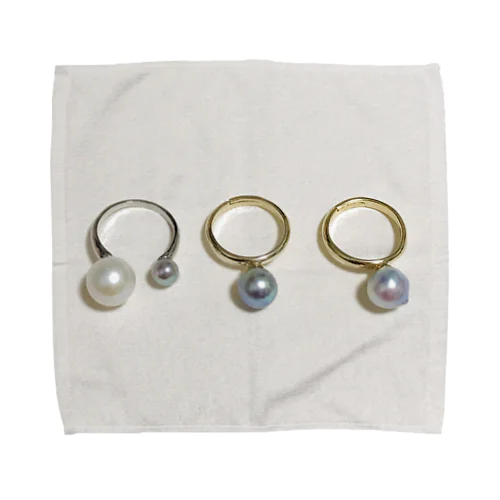 mikyacraft baroque pearl rings Towel Handkerchief