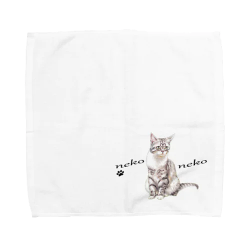 パステル💗ねこねこ　マーブルちゃん Towel Handkerchief