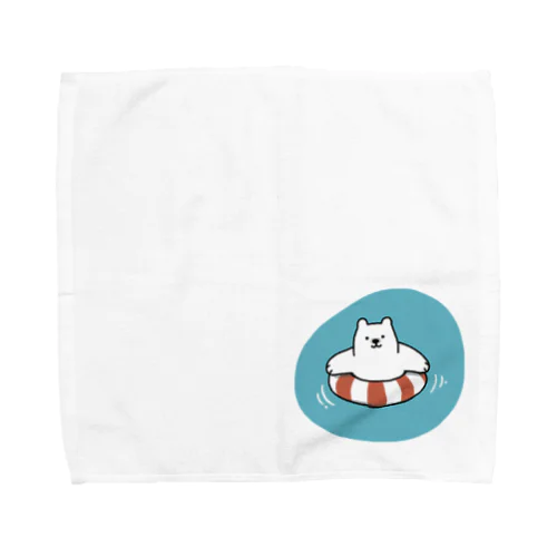 ぷかぷか浮かぶしろくまくん Towel Handkerchief