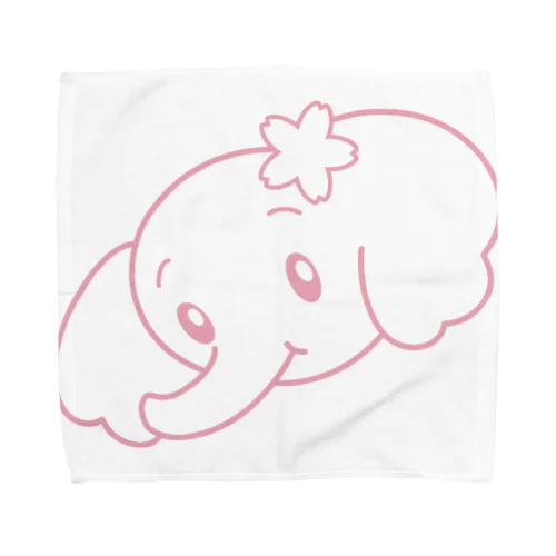 スプリングぱおみん　顔　ピンク Towel Handkerchief