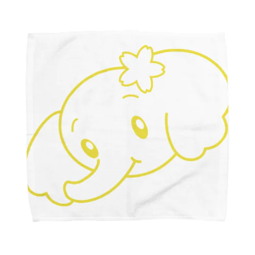 スプリングぱおみん　顔　黄 Towel Handkerchief