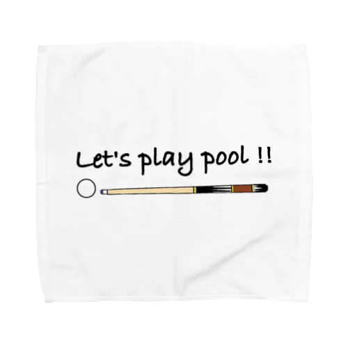Let’s play pool !!ビリヤードデザイン タオルハンカチ