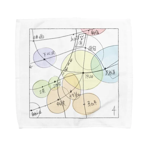 りっちゃんちの地図 タオルハンカチ