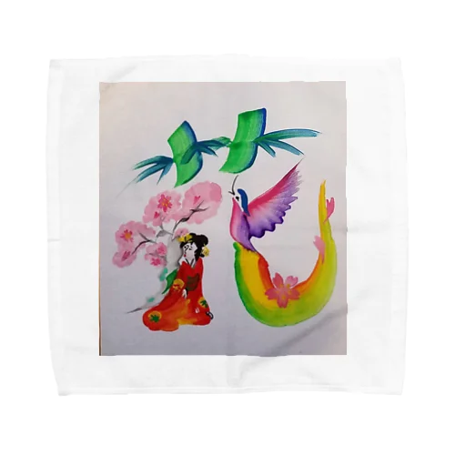 和風な春花 Towel Handkerchief