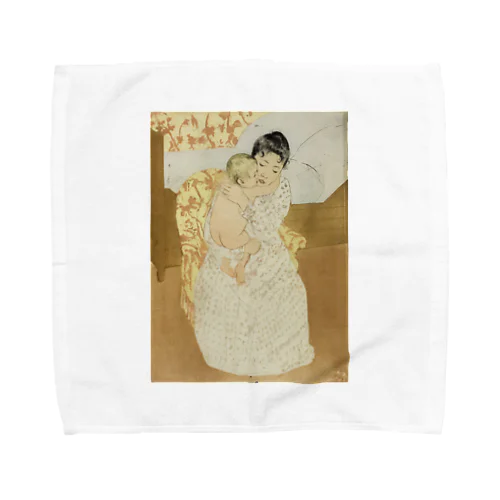 【世界の名画】メアリー・カサット『Maternal Caress』 Towel Handkerchief