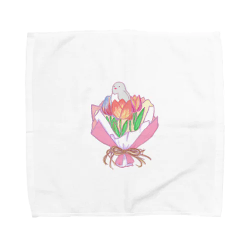 チューリップとブーケさん（2月誕生花、3月〜5月開花） Towel Handkerchief