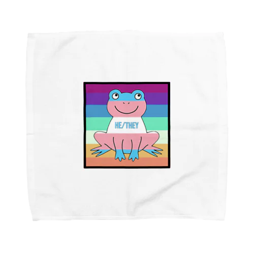 transgender (he/they) mlm/nblm frog タオルハンカチ