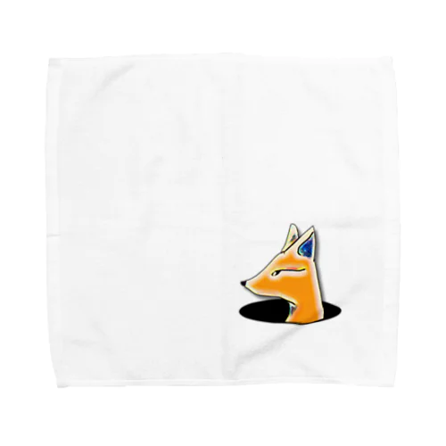 穴からひょっこり狐さん Towel Handkerchief