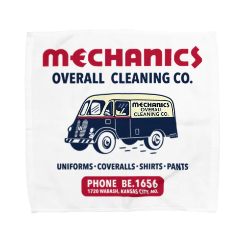 MECHANICS OVERALL CLEANING CO タオルハンカチ