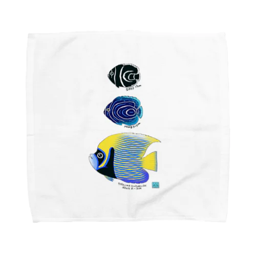 タテジマキンチャクダイ親子 Towel Handkerchief