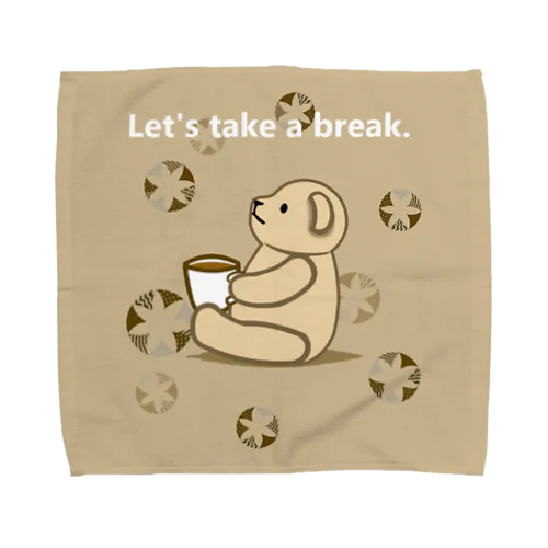 coffee break（ブラウン） Towel Handkerchief