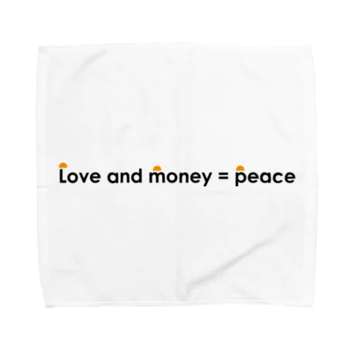 lone and money = peace_black_item タオルハンカチ