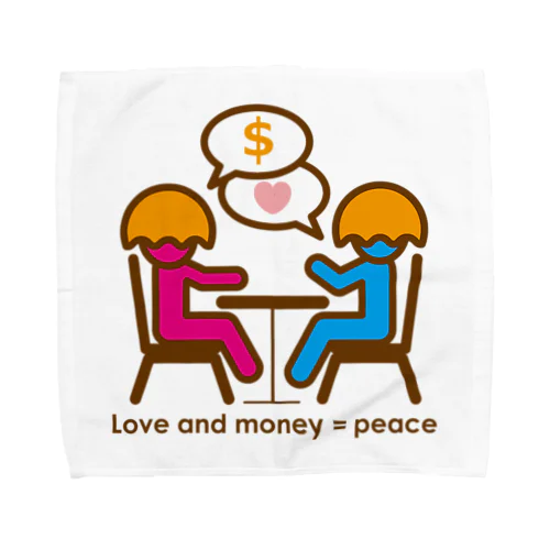 lone and money = peace_talk_item タオルハンカチ
