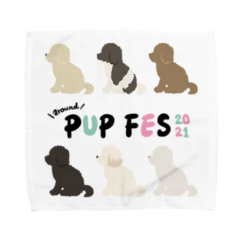 PUP FES スクエアロゴ 타월 손수건