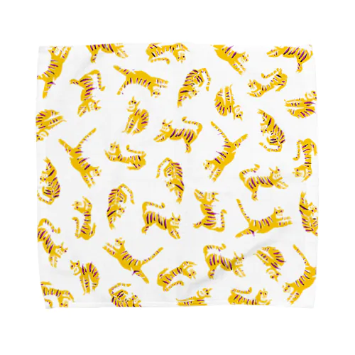 [TIGER] yellow Towel Handkerchief