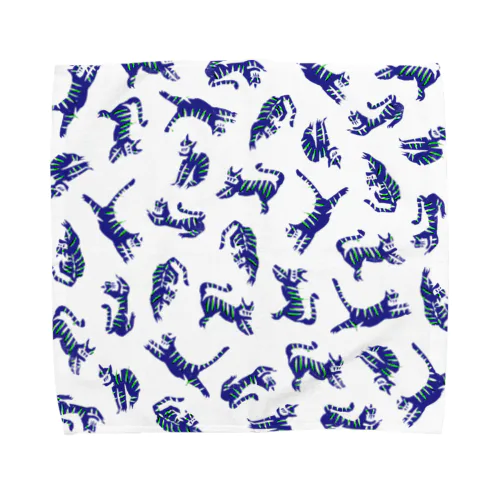 [TIGER] navy Towel Handkerchief