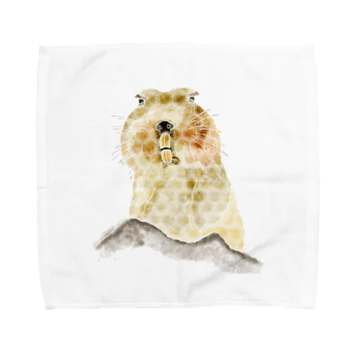 亀甲 × エチオピアオオタケネズミ Towel Handkerchief