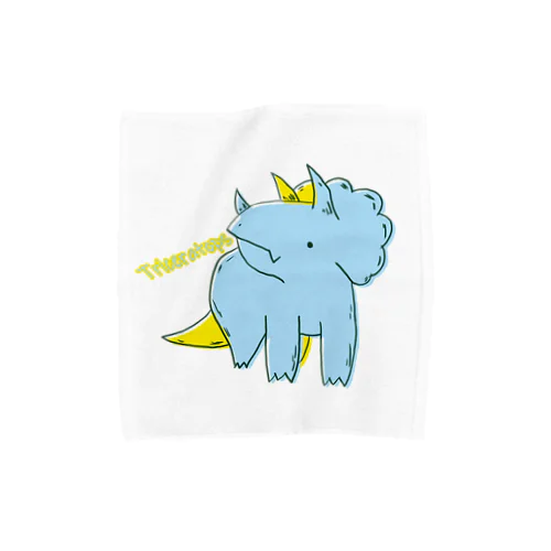 トリケラトプス好きのトリケラちゃんpopカラー Towel Handkerchief