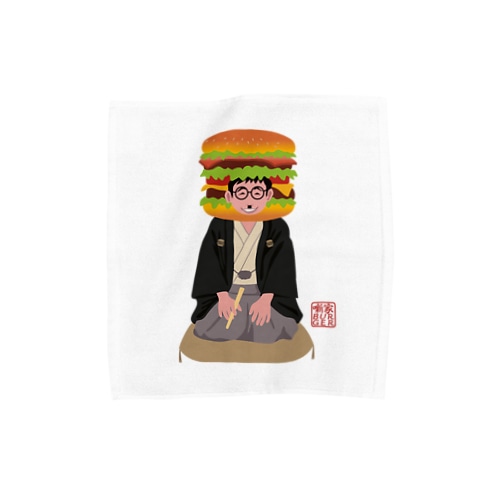 噺家バーガー(かぶりものVr) Towel Handkerchief