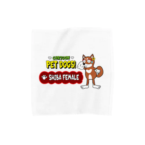 【202F】C･PETDOGS『Shiba Female』タオルハンカチ Towel Handkerchief