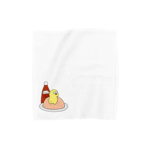 オムライスにされるひよこさん Towel Handkerchief