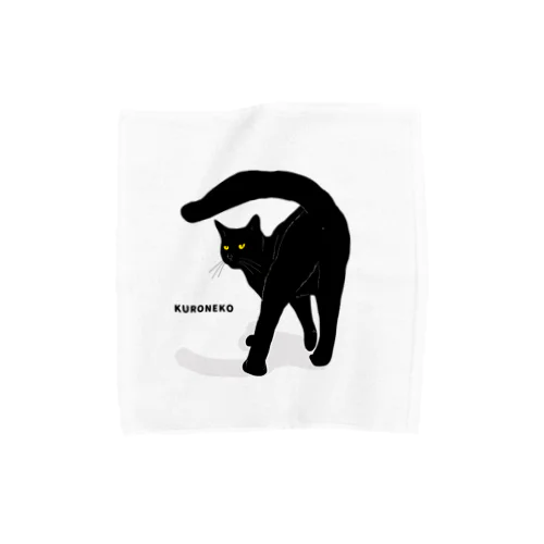 黒猫たんのおちりが堪能出来る権利の付与 黒ロゴ Towel Handkerchief