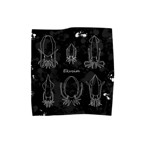 イカ墨まつり(くろ) Towel Handkerchief