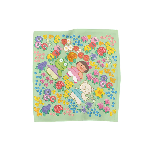 エオちゃんお花いっぱい Towel Handkerchief