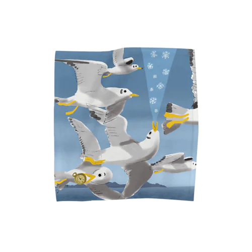 カモメ　seagulls   Towel Handkerchief