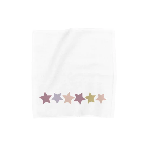 くすみカラーの星 Towel Handkerchief