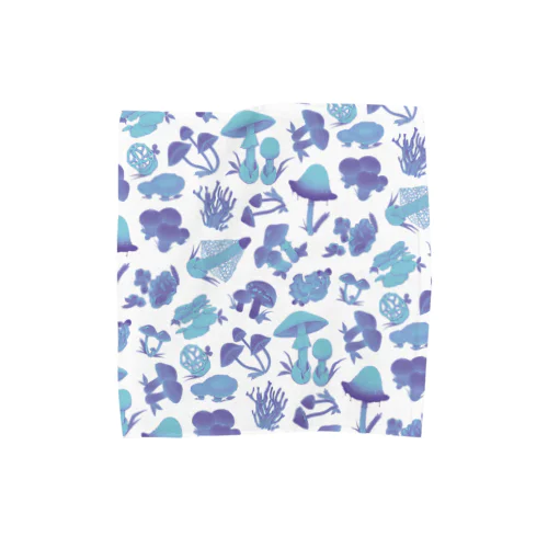 青きのこ Towel Handkerchief