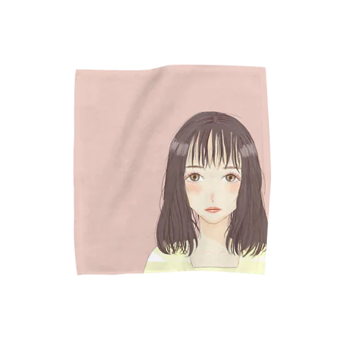 緊張してる女の子 Towel Handkerchief