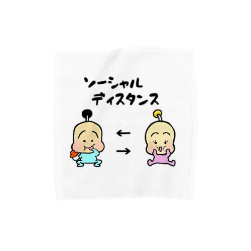 あかちゃんザムライ〔ソーシャルディスタンス〕 Towel Handkerchief